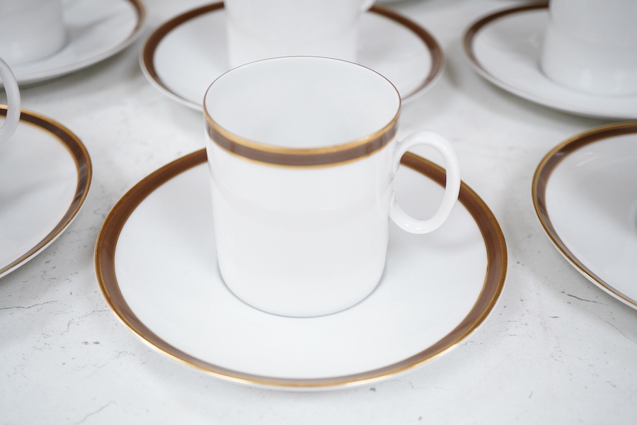 A 1960's-70's Thomas gilt decorated coffee set and tea cups.